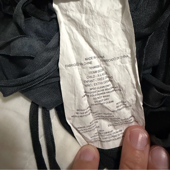 Halloween Costume YXL Zombie Ghoul Skeleton with Mask - Picture 4 of 6